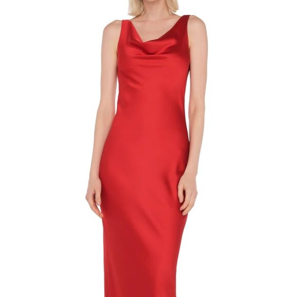 NORMA KAMALI ! MARIA GOWN Color: Tiger Red(XL) - Picture 3 of 13